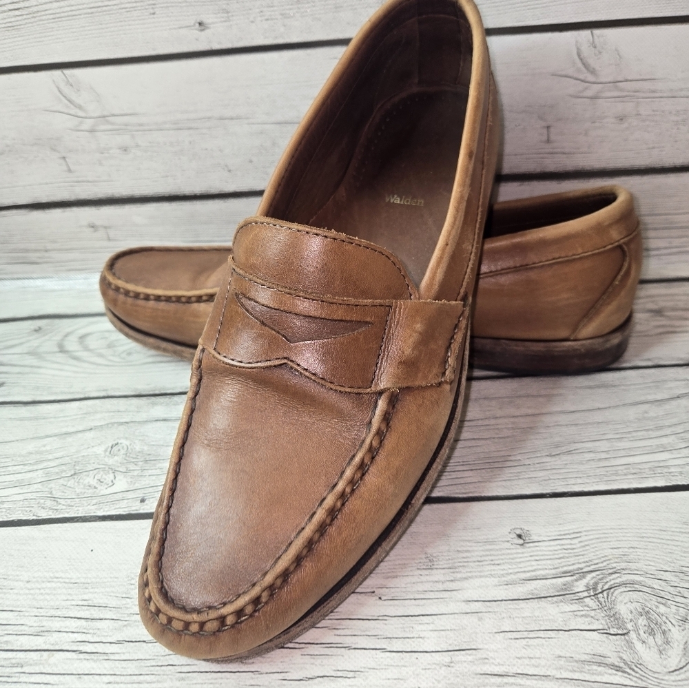 Allen Edmonds Walden Cavanaugh Pinch Penny Loafers Walnut Brown Mens Size 12